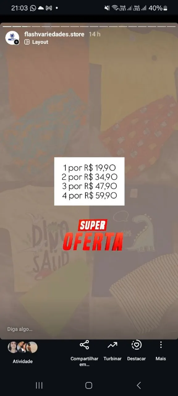 Roupas infanfins