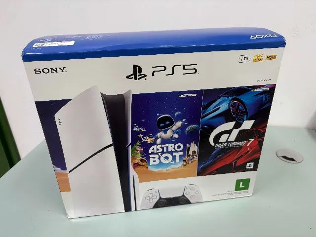 PS5 Slim novo LACRADO com leitor e 2 jogos fisicos