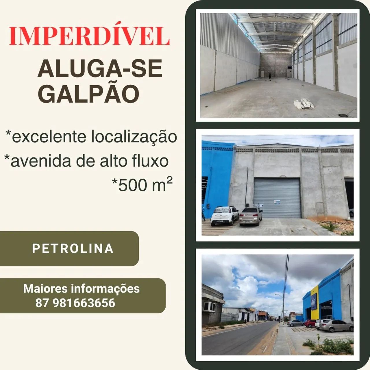 Galpão 500m² - Excelente localização em Petrolina