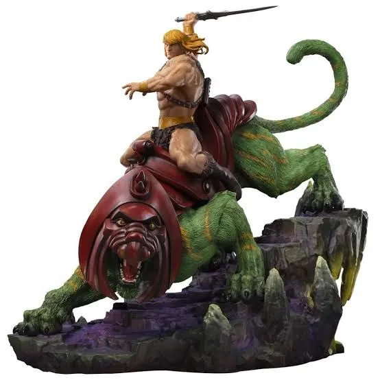 Iron Studios He-Man & Battle Cat / He-man e gato guerreiro 1/10 deluxen