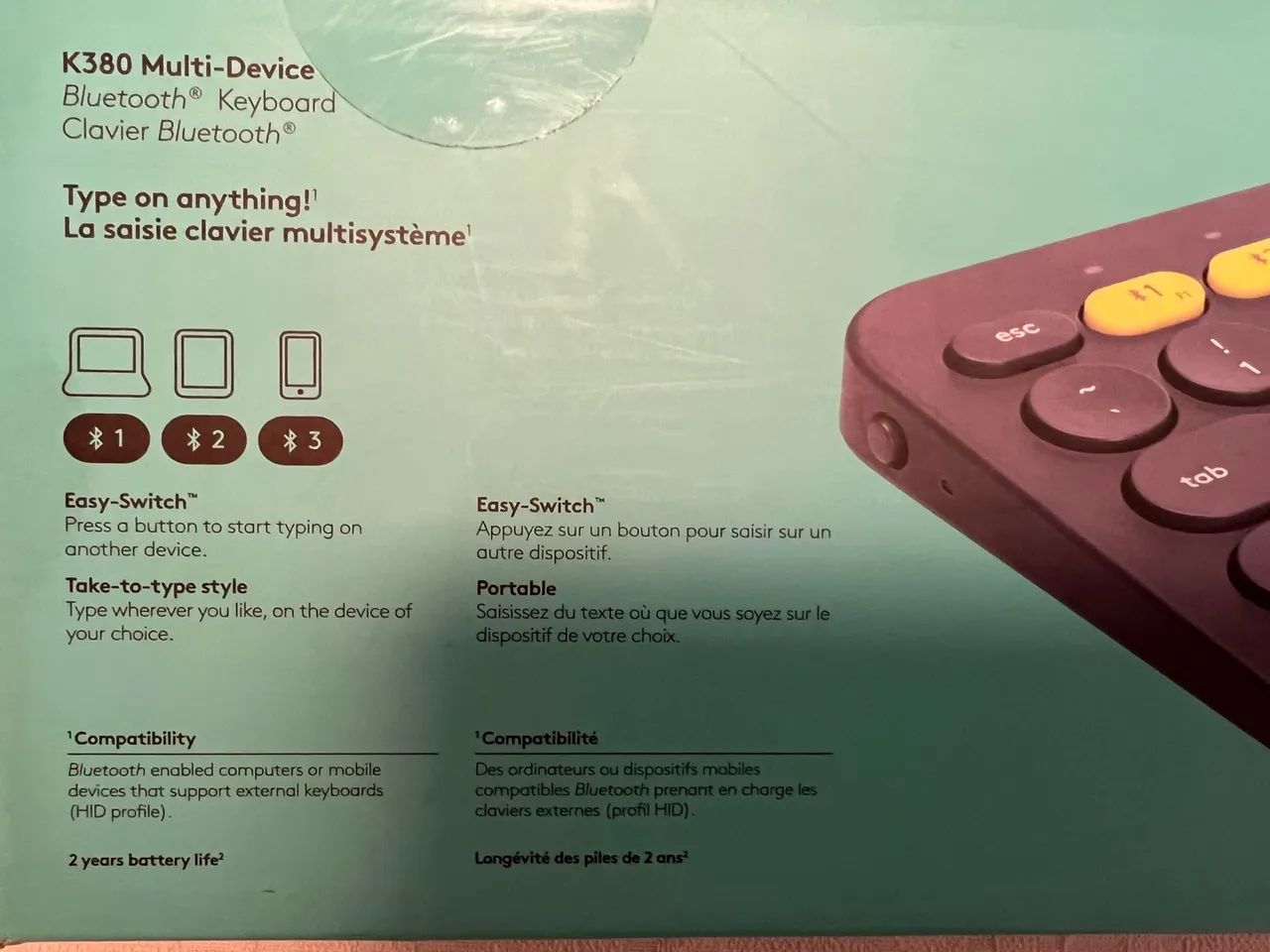 Teclado Logitech K380 Multi-Device, SEM fio - Novo - Foto 2