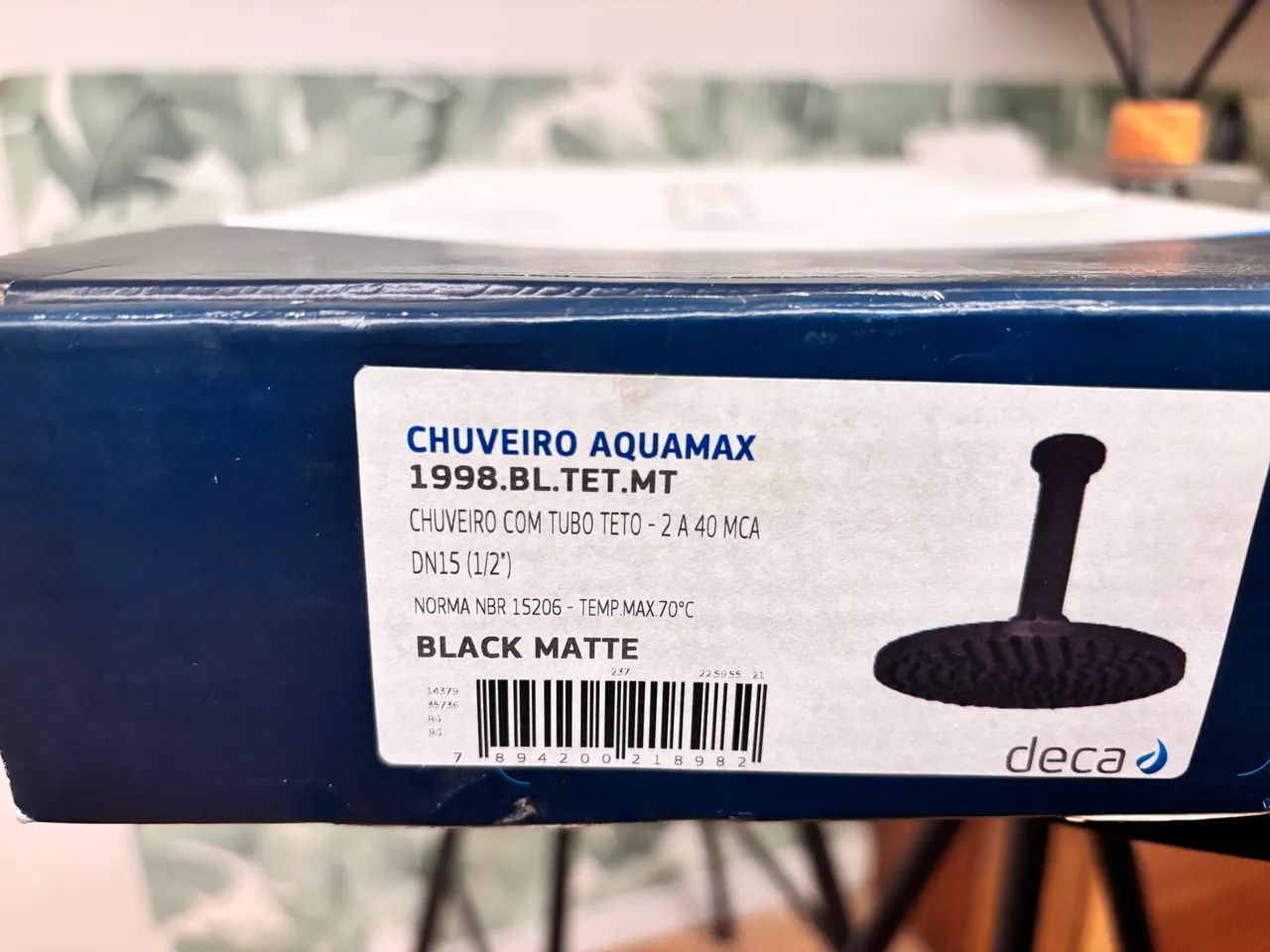 Chuveiro Deca Flex Max Redondo De Teto - Black Matte Preto Fosco - Foto 2