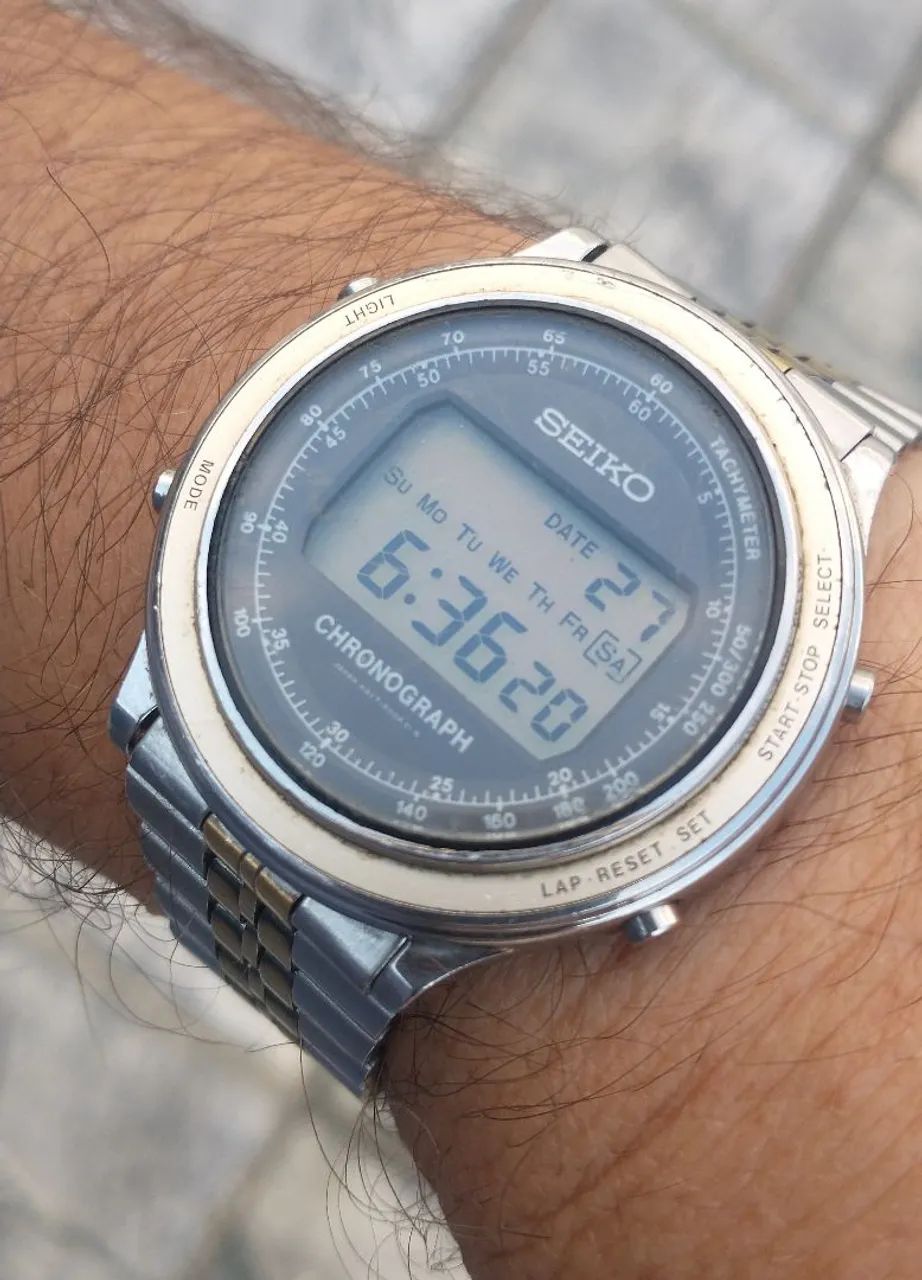 Relógio antigo Seiko Cronógrafo Digital japan anos 80 muito raro exemplar de coleção  - Foto 5