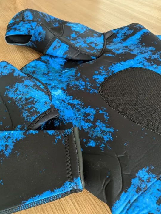 Demmet - Roupa de Mergulho - Camuflado Azul - Foto 4