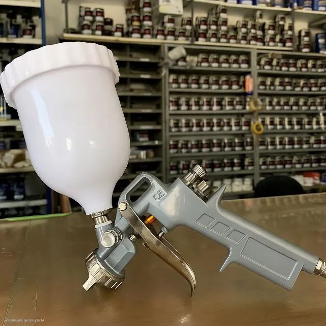 NOVA! Pistola de Pintura 600ml | 3 Bicos, Pneumática, Uso Profissional!
