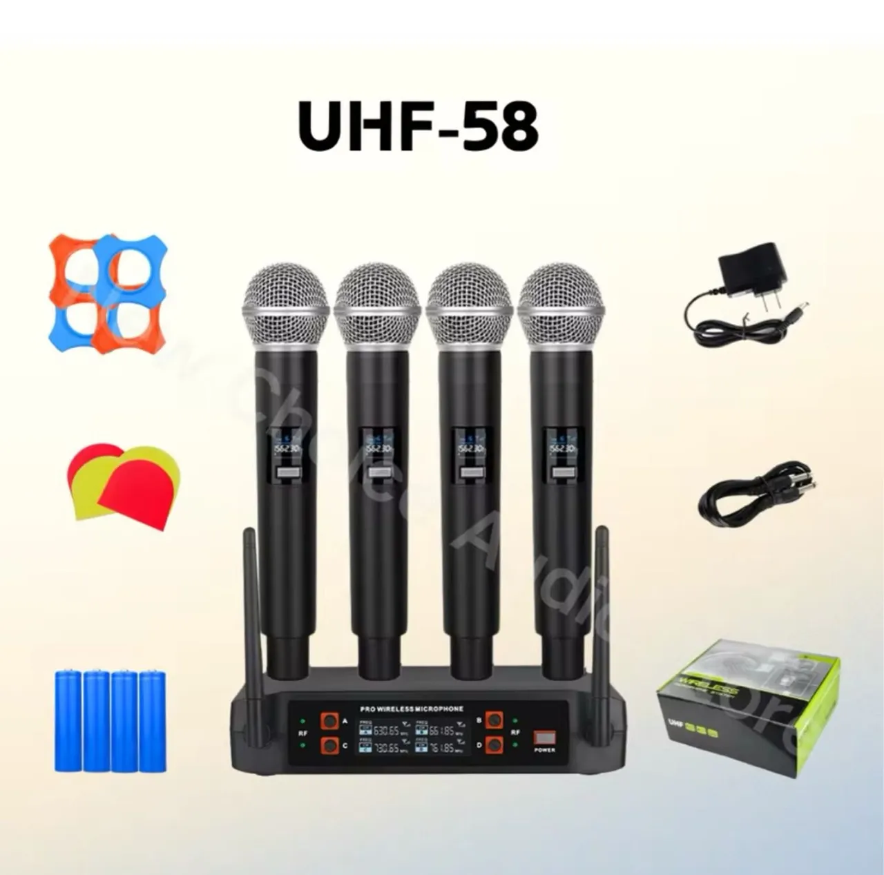 Promoção! Kit com 4 Microfones Sem Fio Profissionais Recarregável