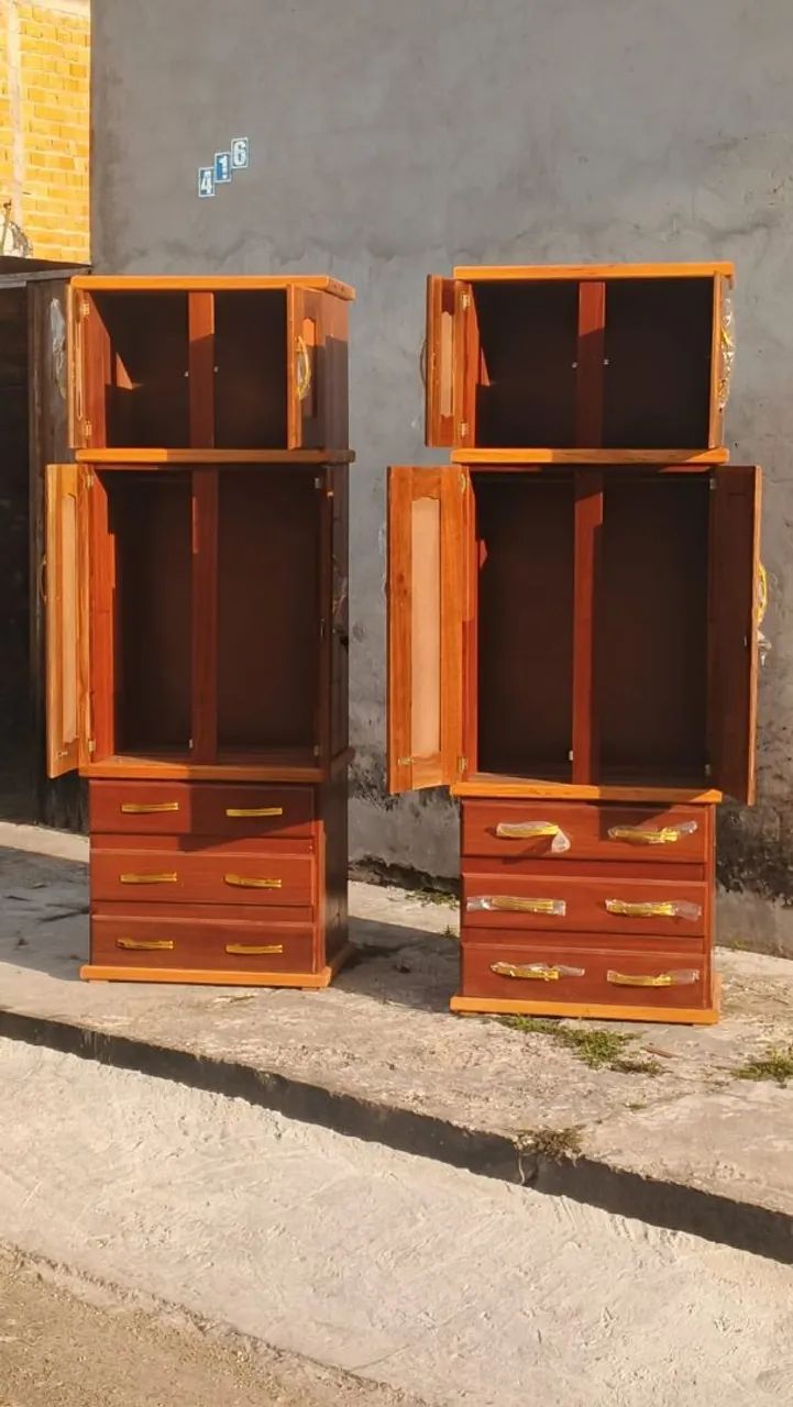 Guarda roupa de solteiro com maleiro 90% entrega grátis. - Foto 4