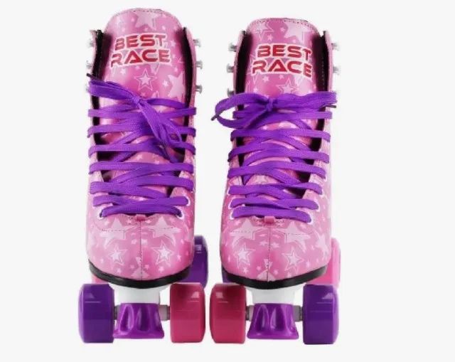 Patins Retro Best Race Freio Frontal 35 A 36 Rosa R2947