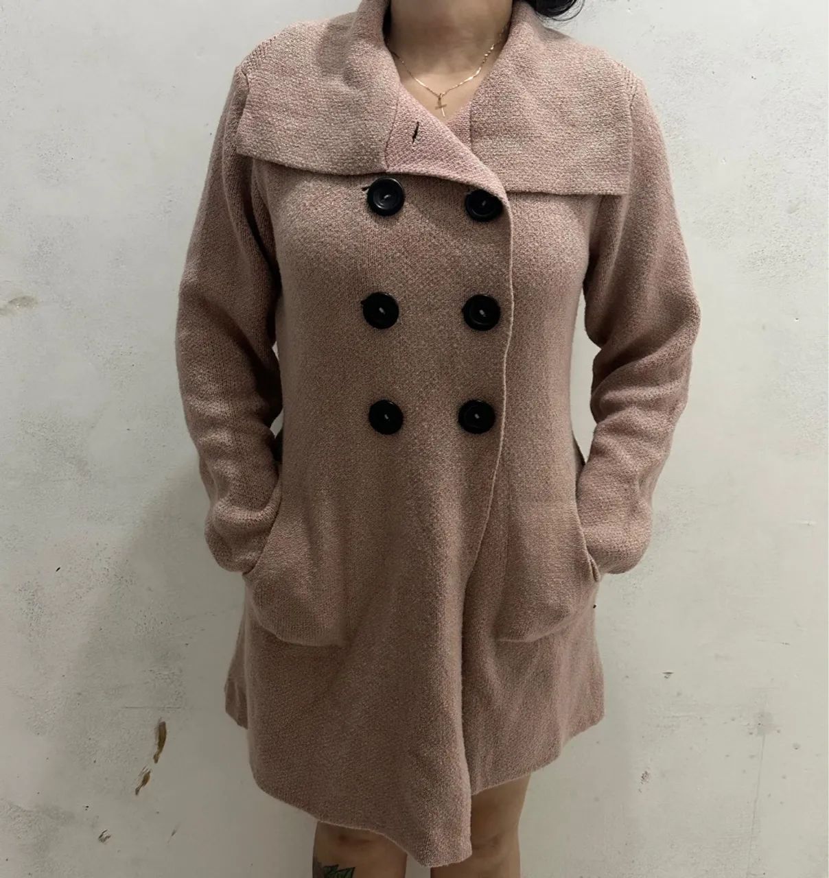 Casaco Feminino Rosa Elegante
