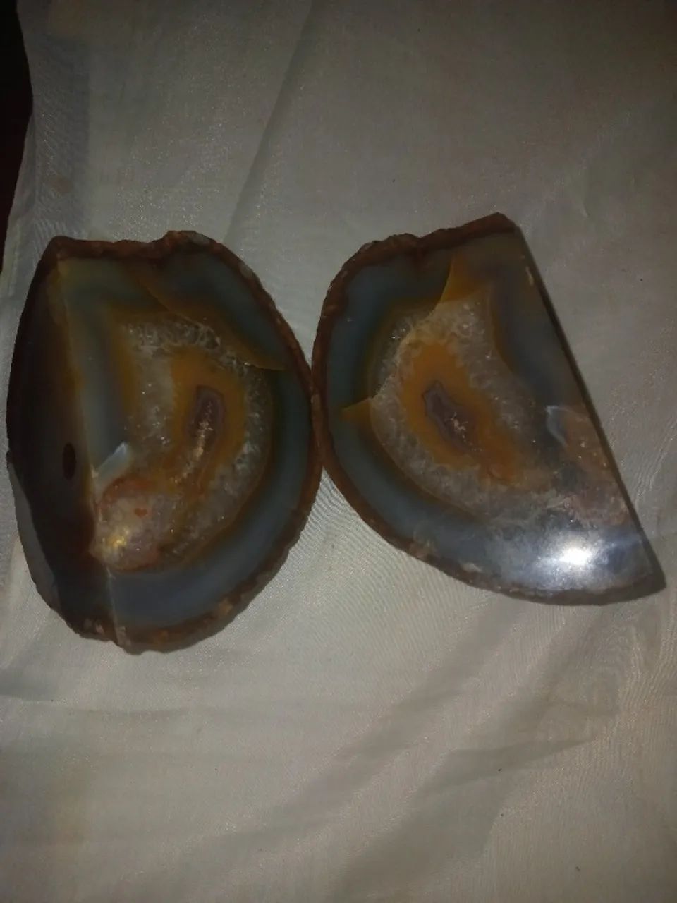 Pedra , Chapa De Ágata Marrom E Cinza Pedra Da Plenitude