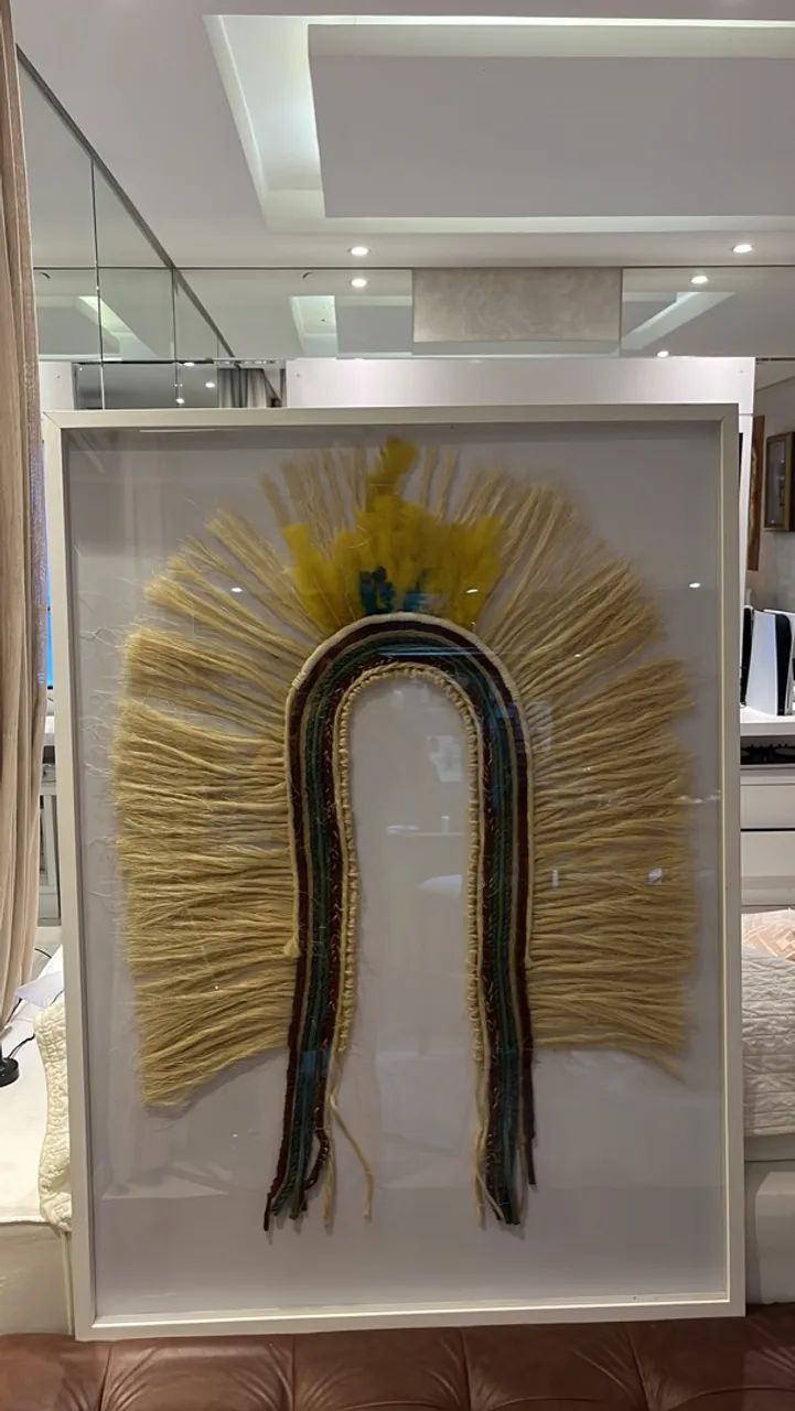 Quadro Decorativo Artesanal Indígena