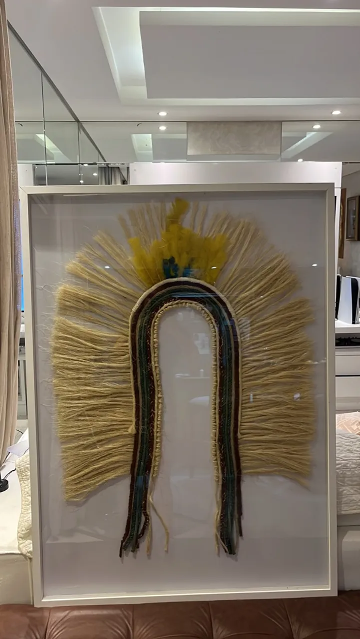 Quadro Decorativo Artesanal Indígena