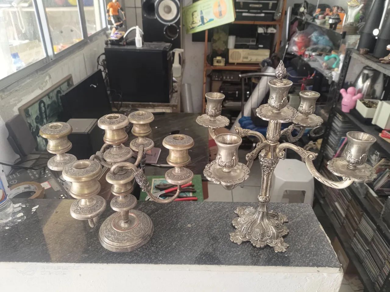 Candelabros de cinco velas