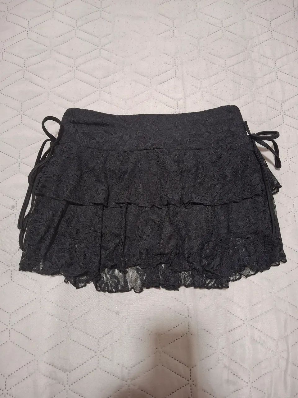 short saia de renda shein