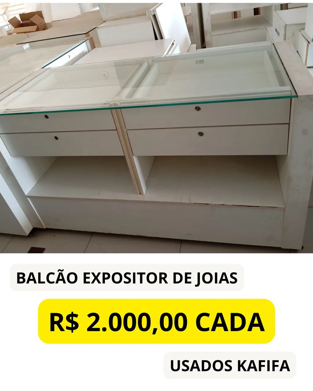 Balcão expositor de joias