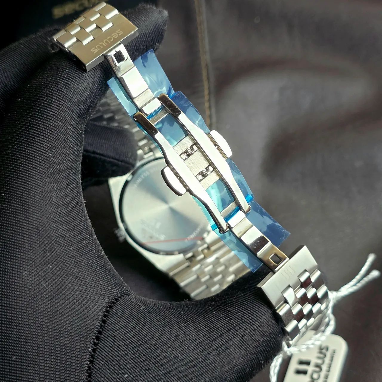Relógio Seculus L.D 40mm Prata Turquesa  - Foto 4