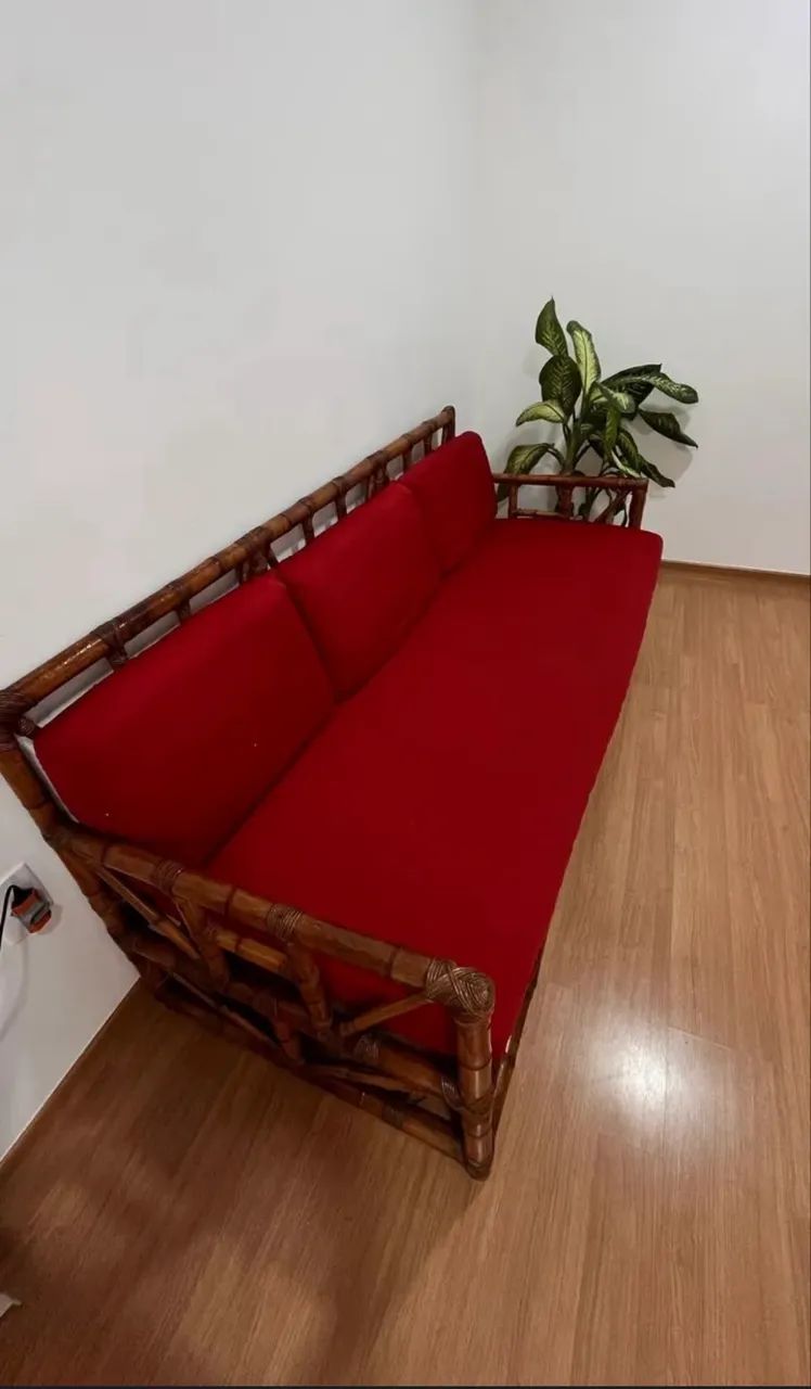 Sofá em vime com 3 lugares 