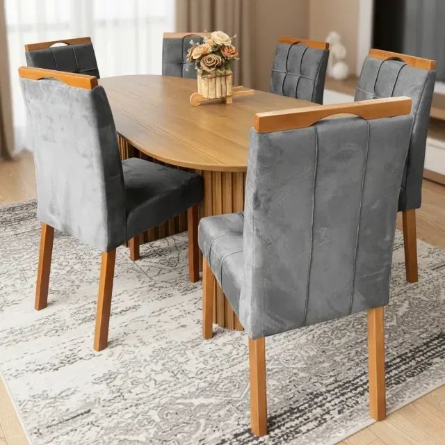 Mesa de jantar Isis com 6 lugares - Foto 5