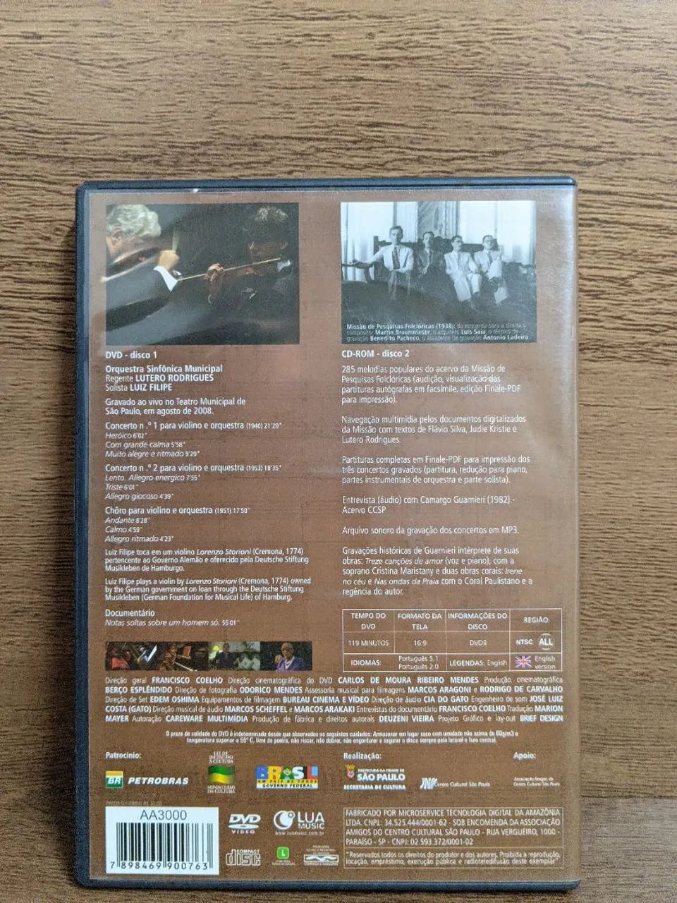 DVD Camargo Guarnieri - 3 Concertos para Violino e a Missão + CD-ROM - Foto 3