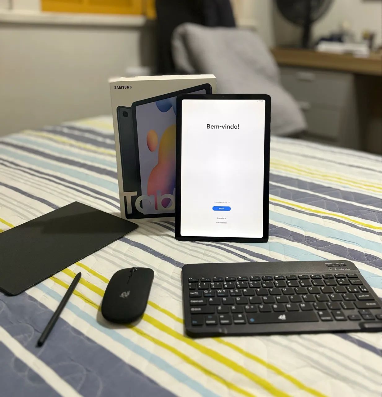 Galaxy Tab S6 Lite- COMPLETO E IMPECÁVEL