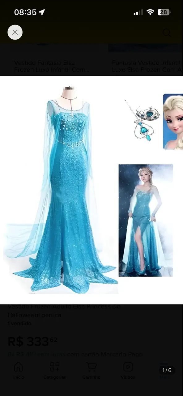 Vestido frozen