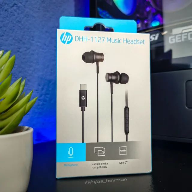 Fone de Ouvido USB-C HP DHH-1127 In Ear com Microfone Som de Qualidade