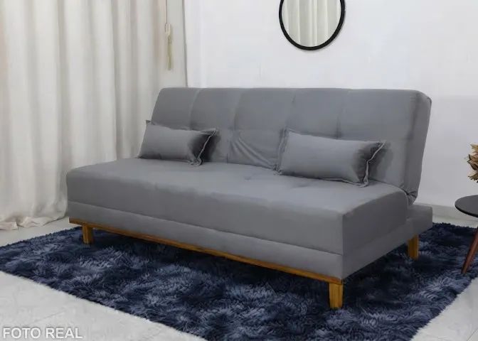 Sofá cama cinza grafite (dividimos em ate 10x sem juros)