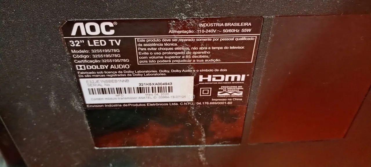 Smart tv AOC 32 polegadas 444717591252193281