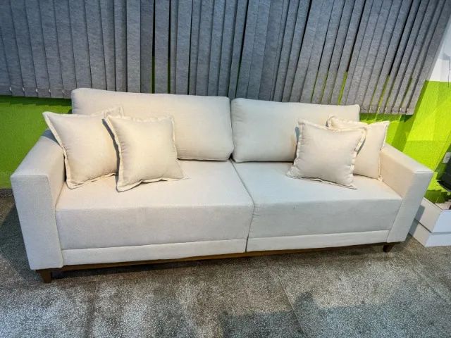 ? SOFÁ DENVER LUXO + BRINDE ALMOFADAS PÉS RETRO ? PAGA NA ENTREGA? - Foto 4