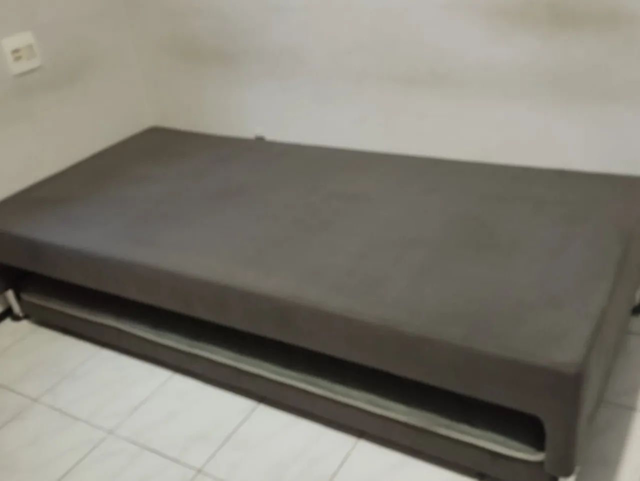 Cama box solteiro com auxiliar
