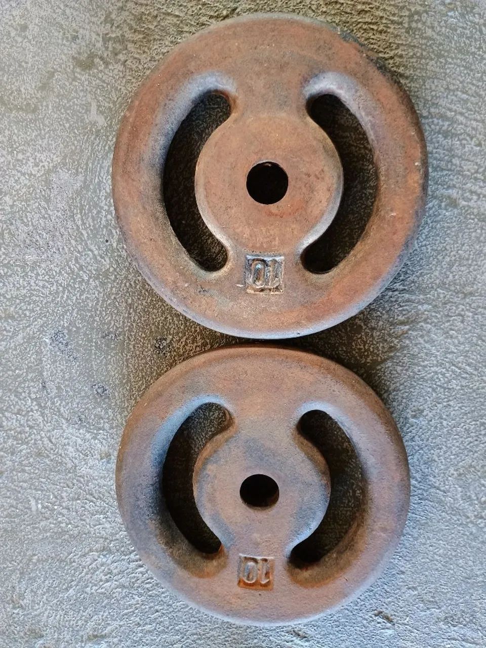 Anilhas de 10kg vazadas