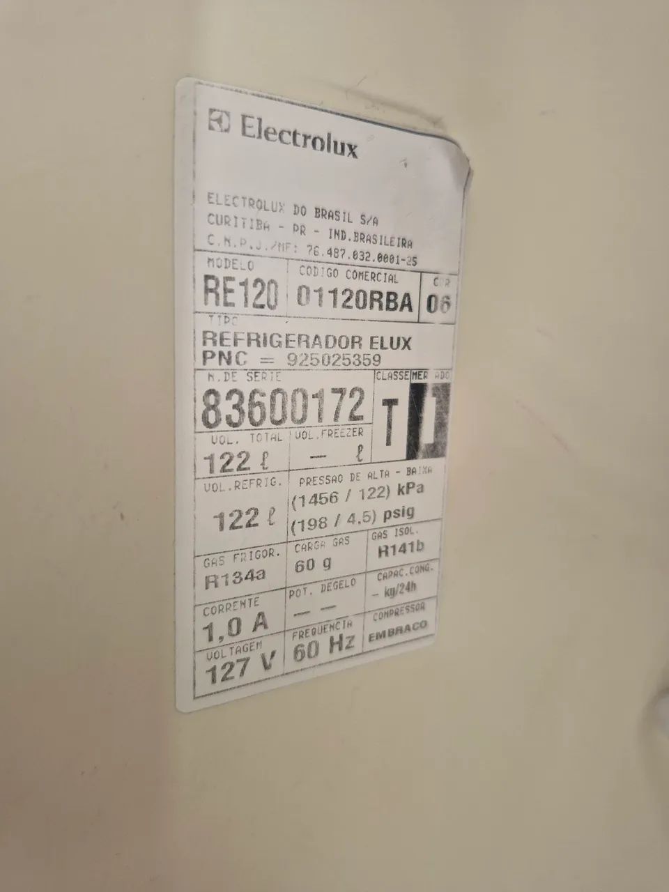 Frigobar Eletrolux usado funcionando 127v - Foto 4