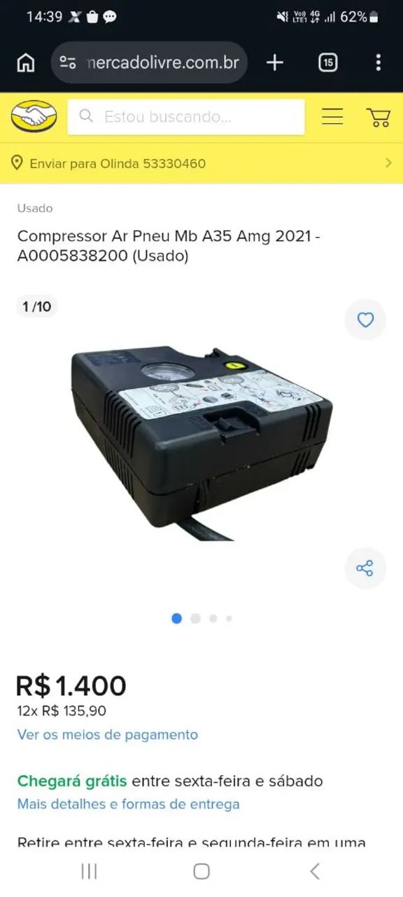 Pra vender compressor de ar. 