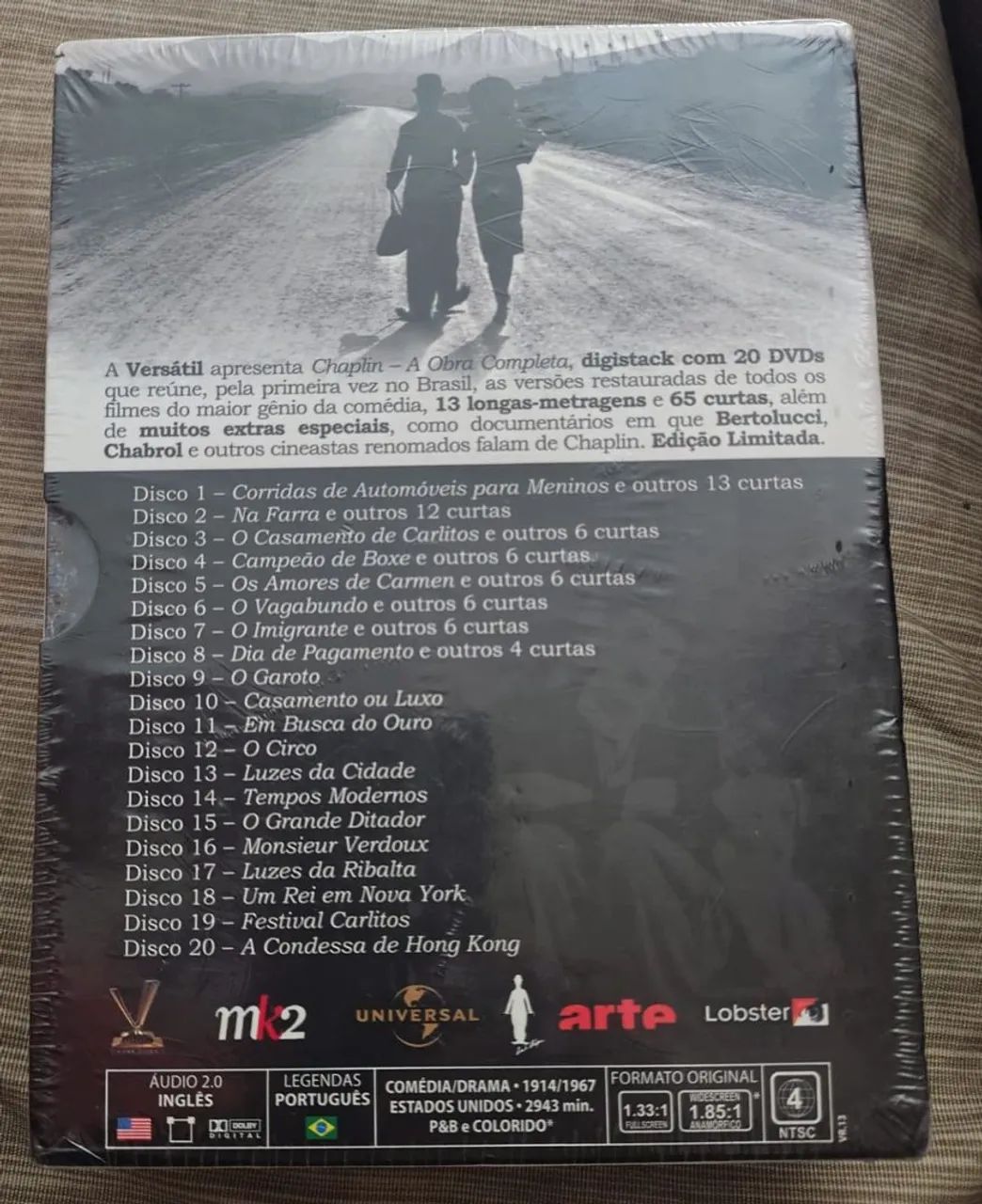 Box DVD Chaplin - A Obra Completa (20 DVDs) - ORIGINAL E LACRADO - Foto 2