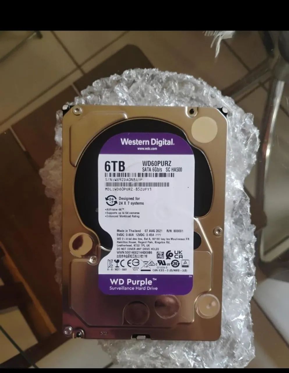 Segurança eletrônica HD 6 tera