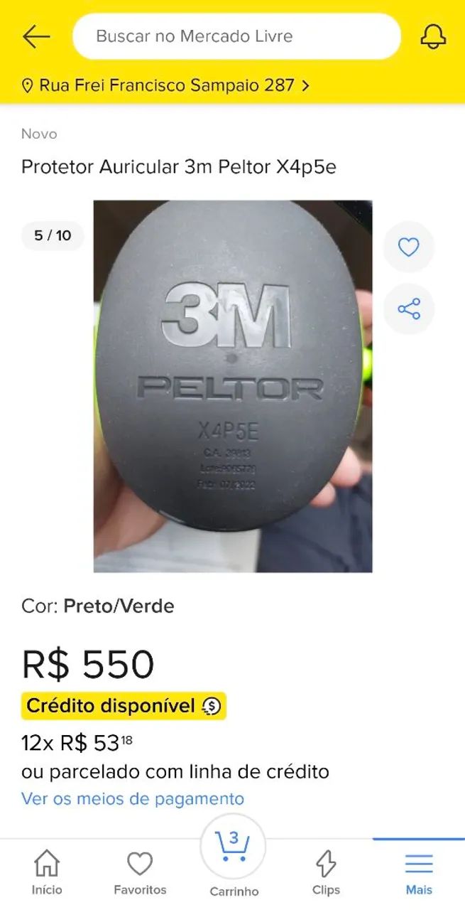 Protetor auricular 3M - Foto 3