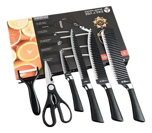 Kit 6 Peças Facas Antiaderente