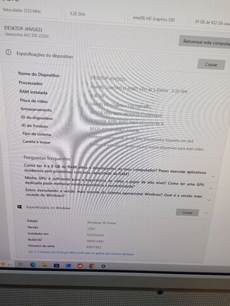 Computador de escritório Lenovo  - Foto 2