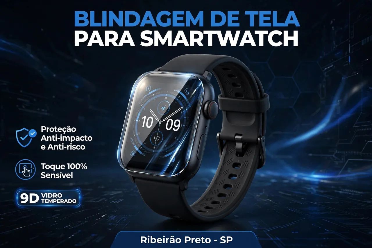 Blindagem de tela de smartwatch e smartphone - Foto 3