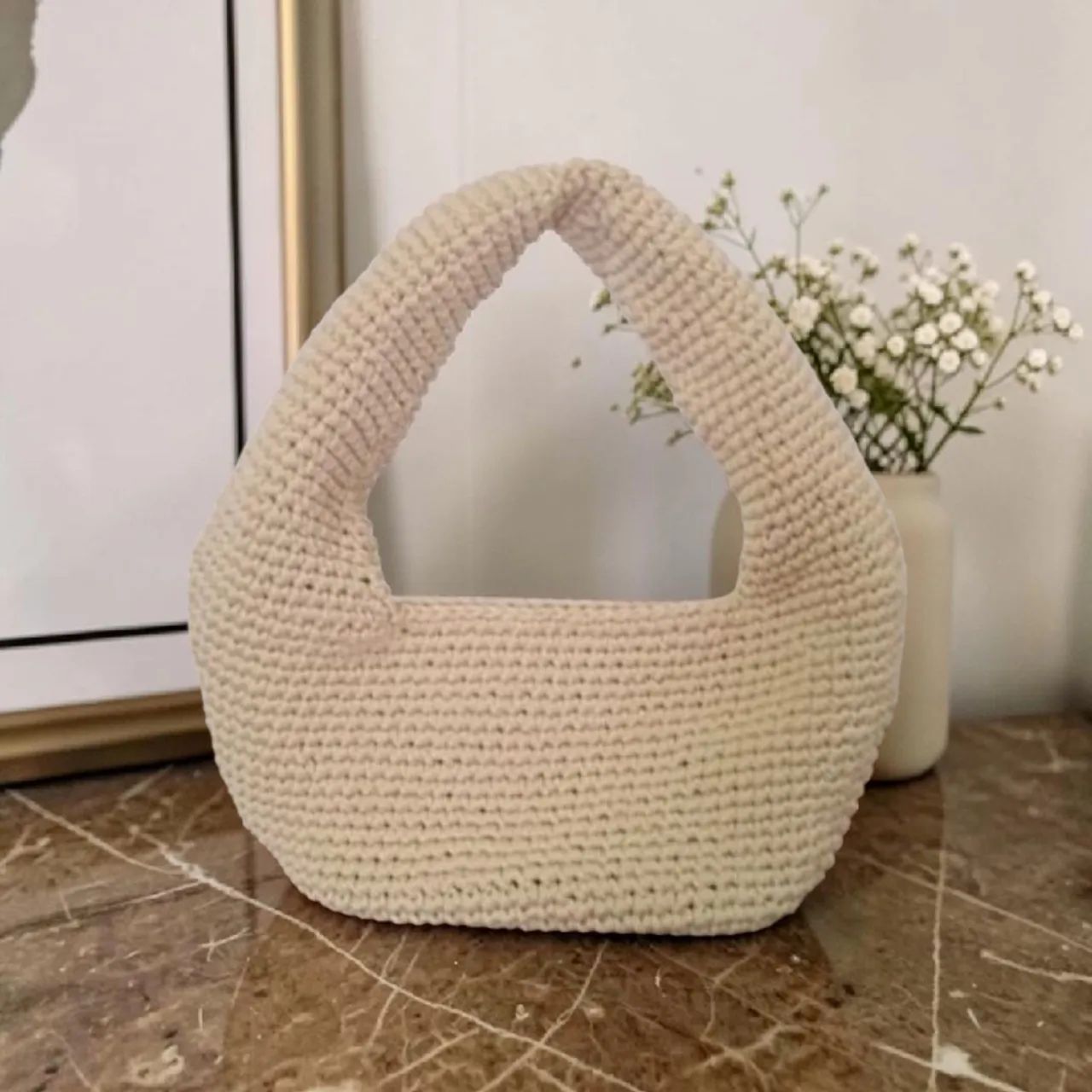 Bolsa Croche Donutbag Creme - Foto 4