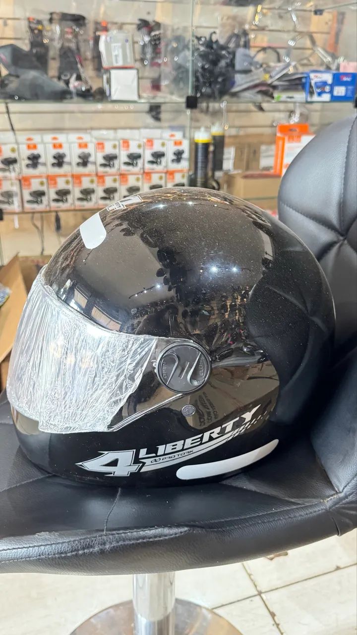 Capacete liberty  preto tamanho 58 - Foto 3