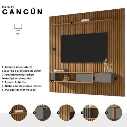 PAINEL TV de até 85" RIPADO DIVIDIMOS EM ATÉ 10X SEM JUROS - Foto 3