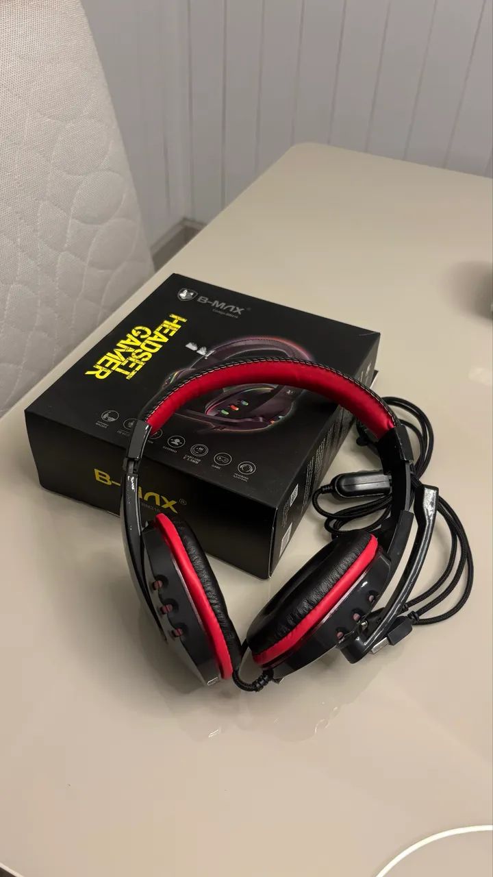 Fone Headset Gamer B-Max BM216 (Novo, na caixa. Nunca usado)