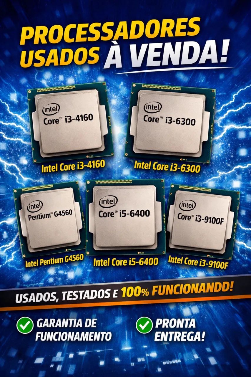 varios processadores intel