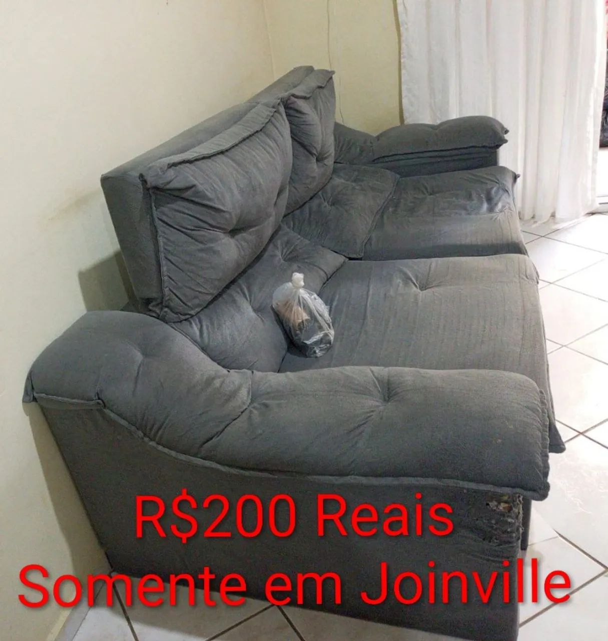 Sofá retrátil 2 lugares 