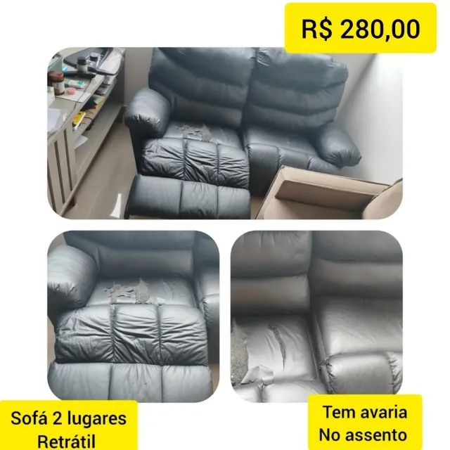 Sofá retrátil 2 lugares