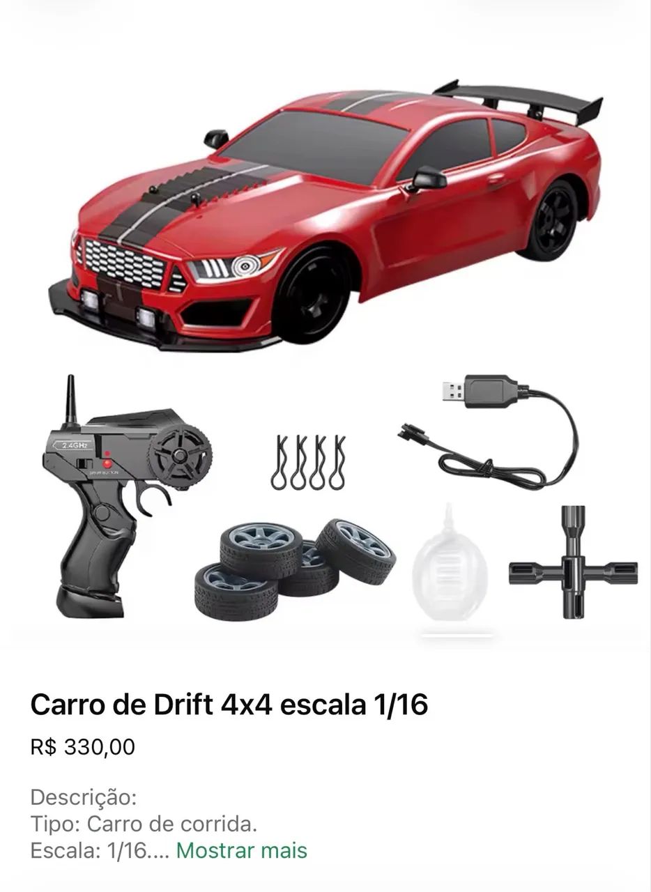 Carro 4x4 com controle remoto Drift  - Foto 4
