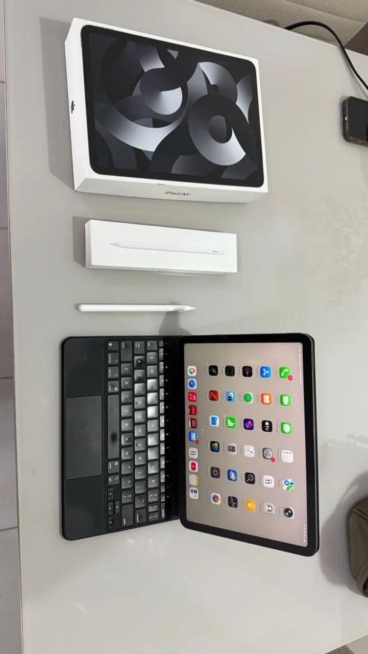 ? iPad Air 5ª geração M1 + Magic Keyboard + Apple Pencil 2
