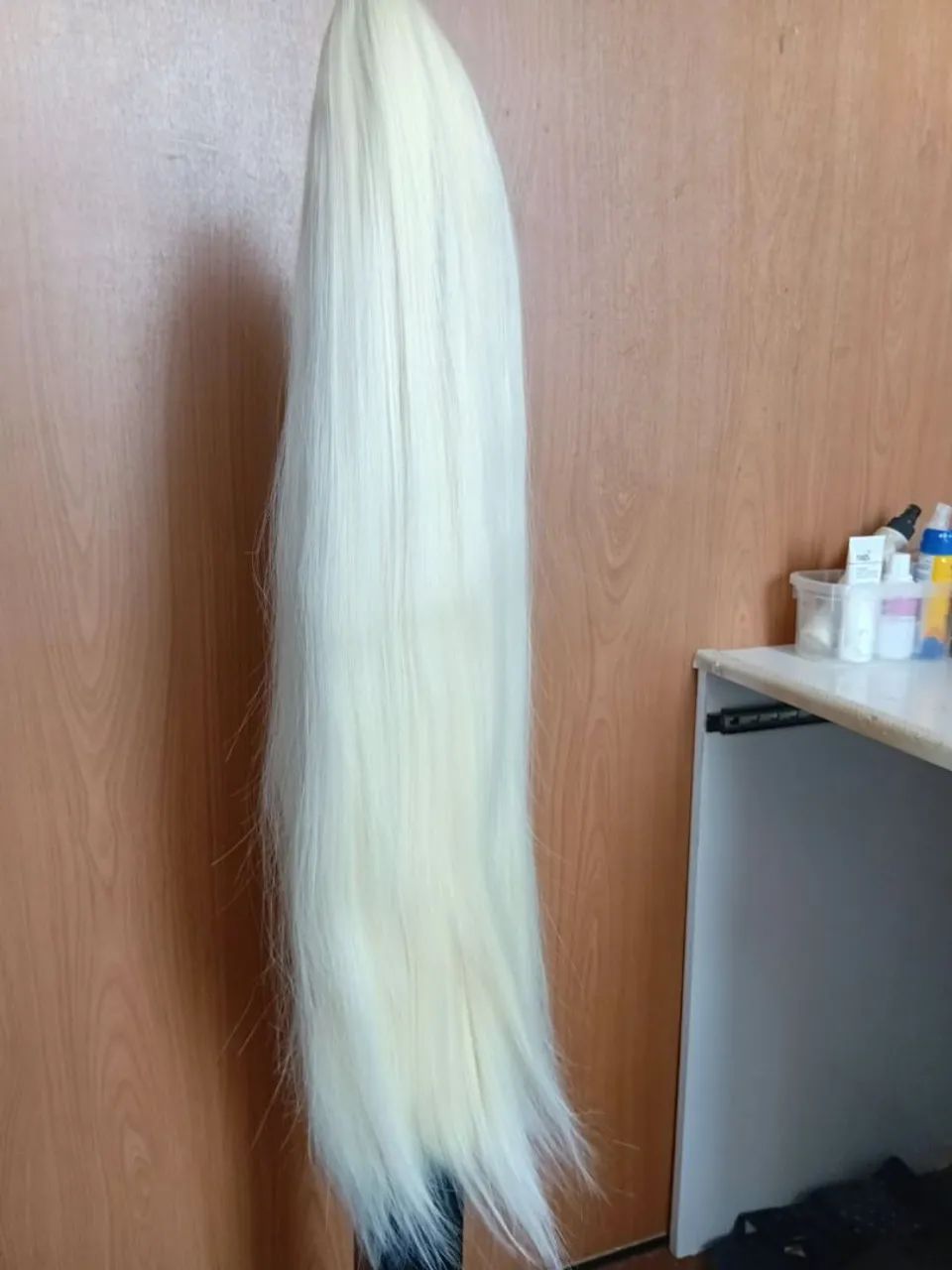 PERUCA WIG ORGÂNICA PLATINADA NUNCA USADA - Foto 5