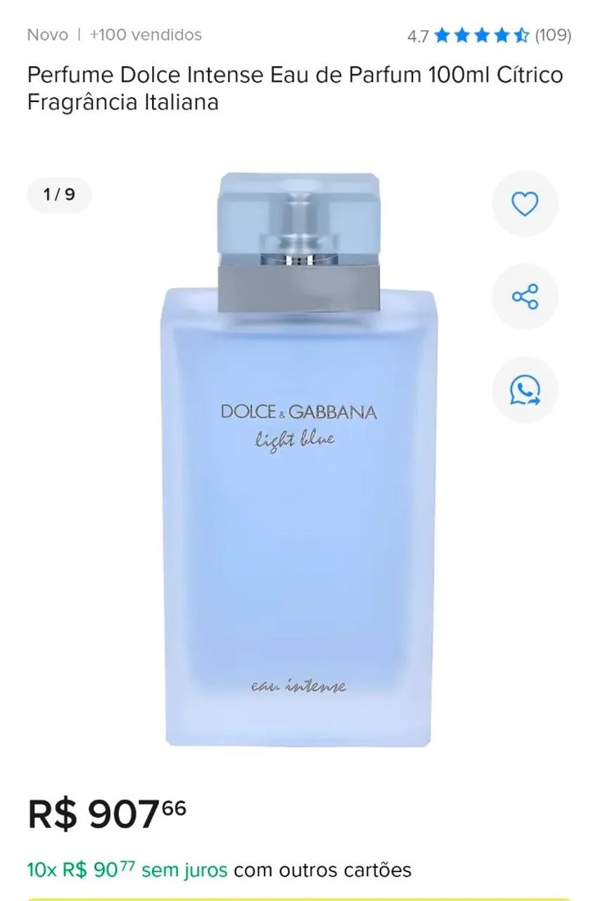Dolce Gabbana Light Blue Intense 100ml tst - Foto 3